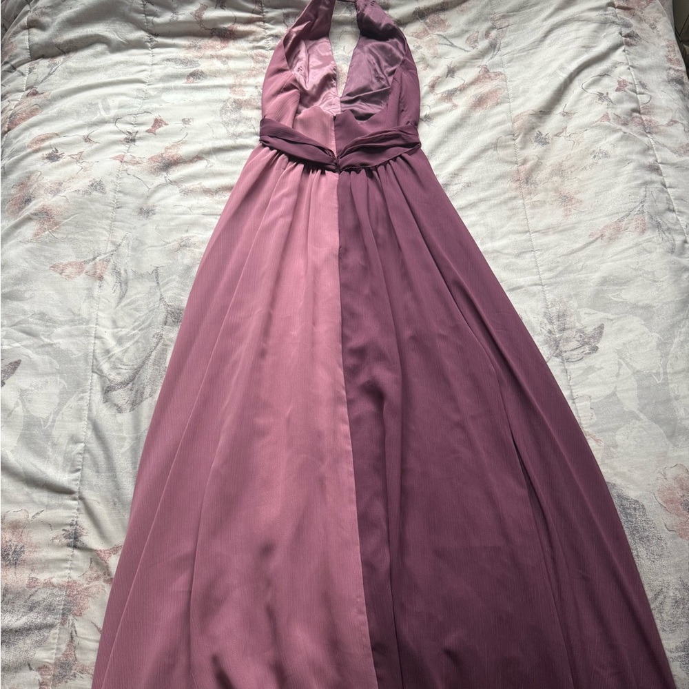 Jill Stuart Purple and Pink Halter Maxi Gown - Picture 5 of 10